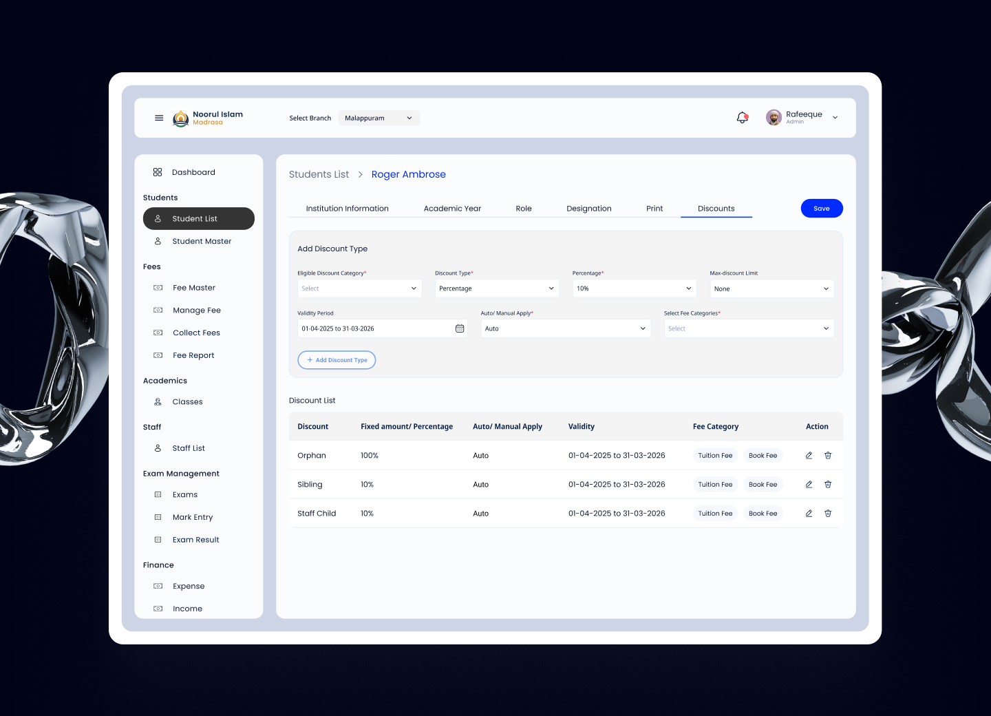 Mark Entry Interface